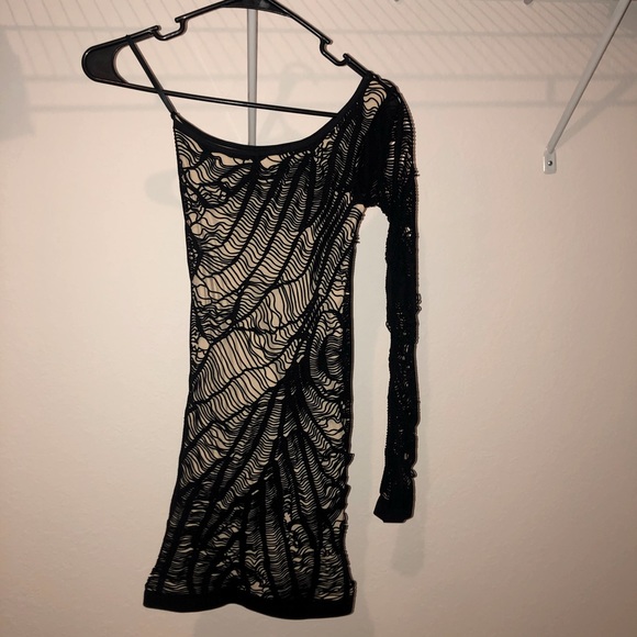 Bebe One Shoulder bodycon Mini Dress - Picture 4 of 6